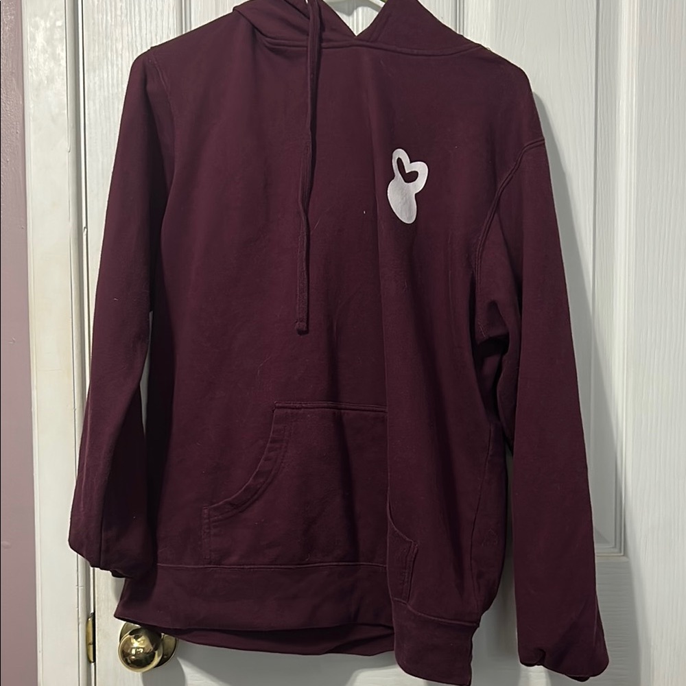 Red Sweater with Ghost Design and Hood